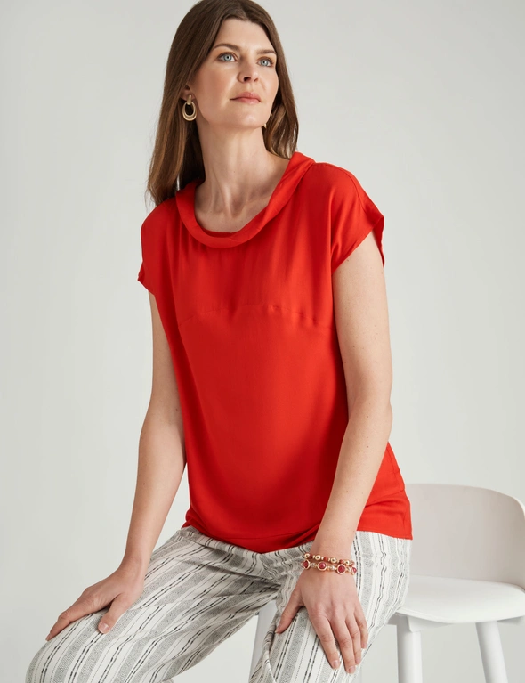 W.Lane Roll Neck Woven Top, hi-res image number null