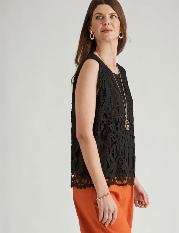 W.Lane Double Layer Lace Top, hi-res image number null