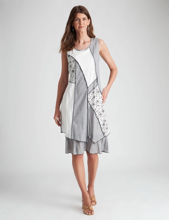 W.Lane Abstract Woven Patch Dress, hi-res image number null