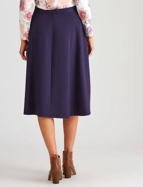 Ponte Skirt With Wide Waistband