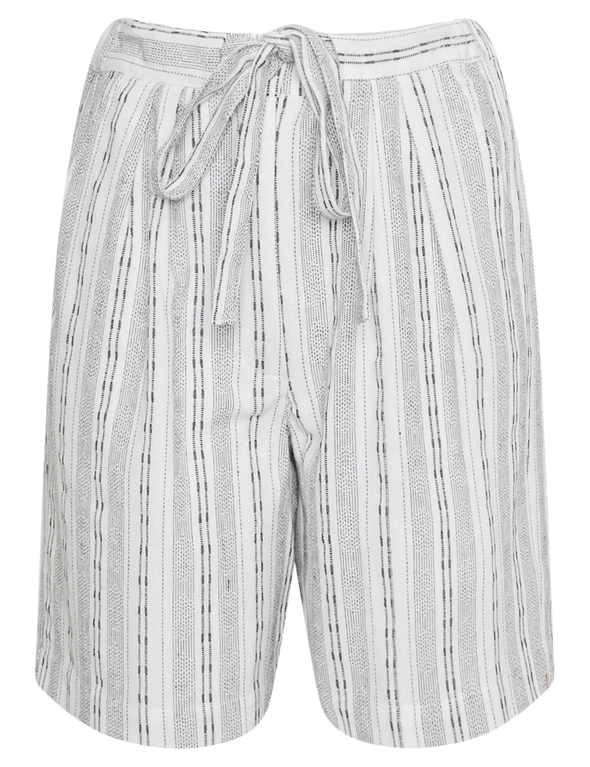 W.Lane Linen Stripe Tie Waist Shorts, hi-res image number null