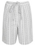 W.Lane Linen Stripe Tie Waist Shorts, hi-res