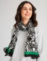 W.Lane Monoprint Scarf with Contrast Detail, hi-res