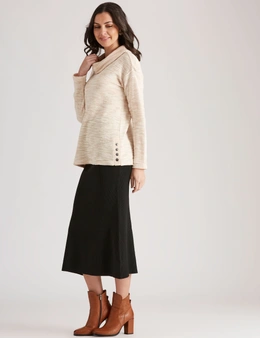 W.Lane Rib Knitwear Midi Skirt