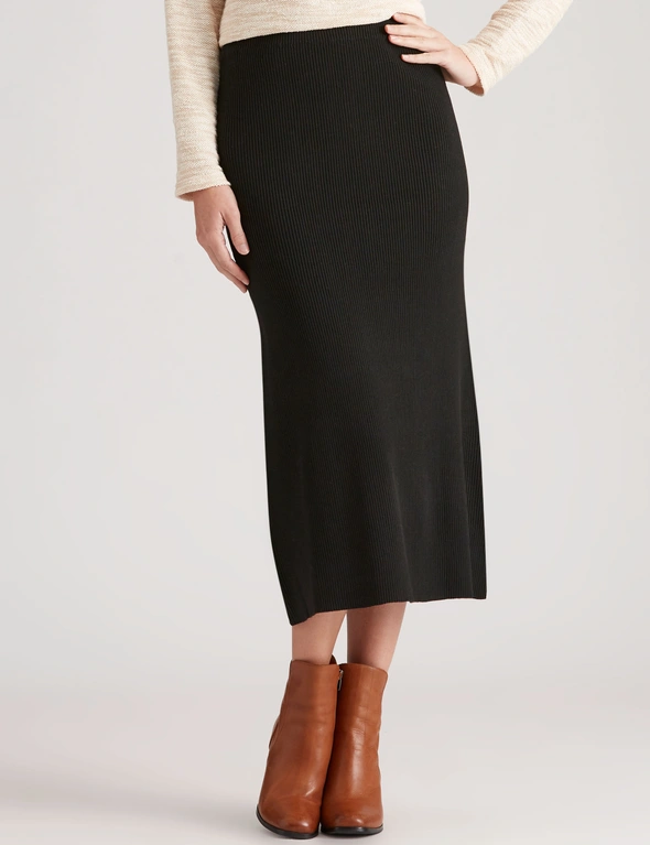W.Lane Rib Knitwear Midi Skirt, hi-res image number null