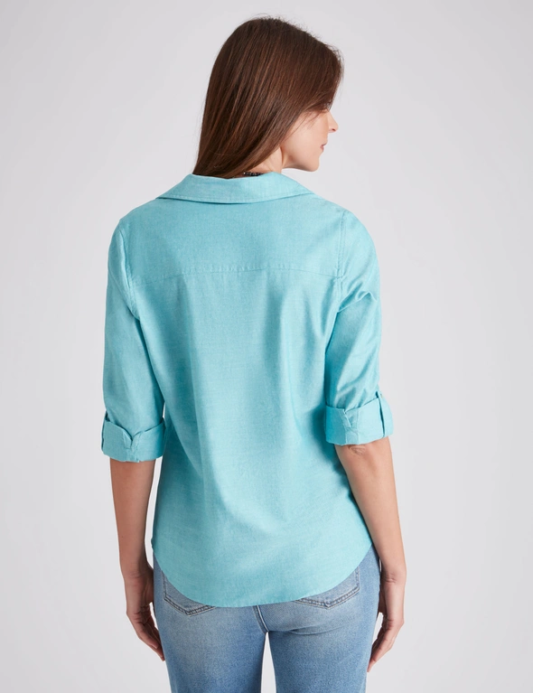 W.Lane Cross Dye Linen Shirt, hi-res image number null