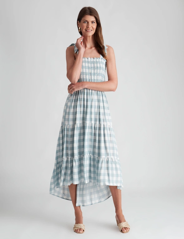W.Lane Frill Shirred Maxi Dress, hi-res image number null