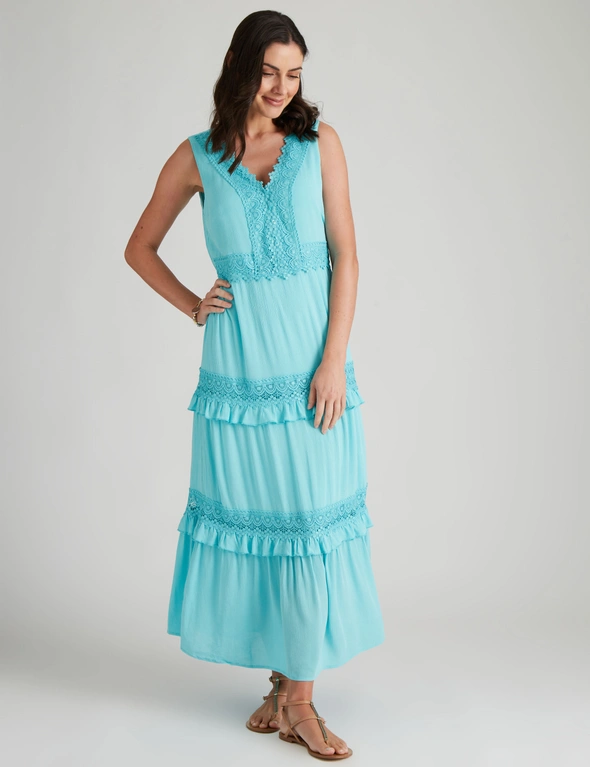 W.Lane Tiered Lace Maxi Dress, hi-res image number null