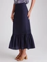 W.Lane Pleated Ruffle Linen Skirt, hi-res