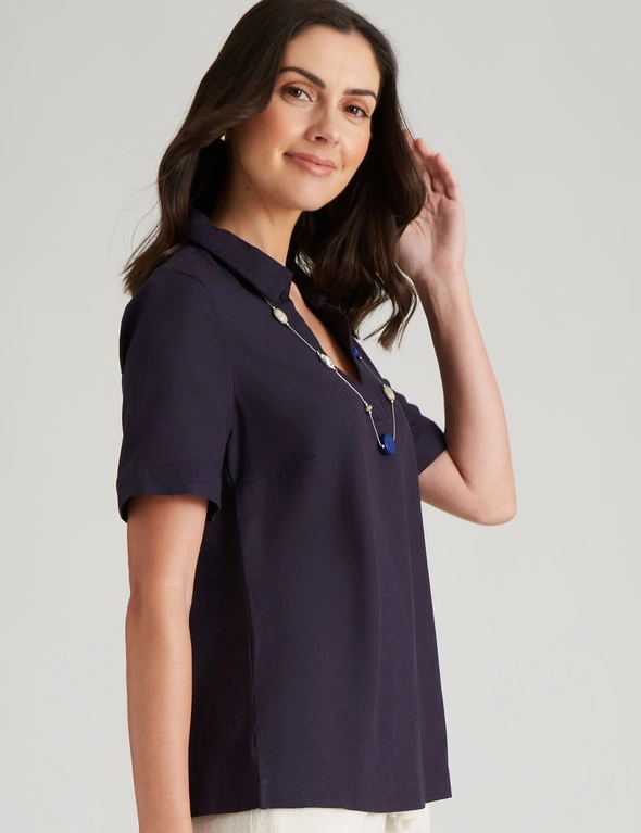 W.Lane Collared Linen Tunic, hi-res image number null
