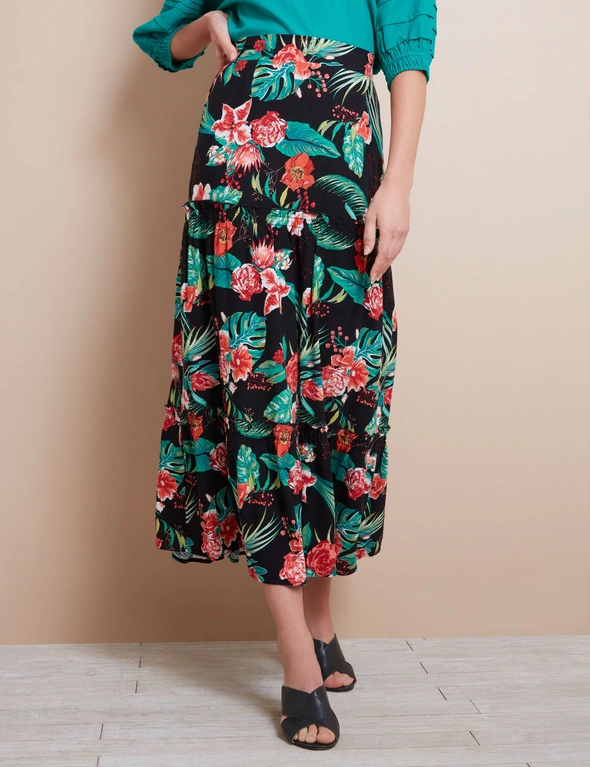 W.Lane Tiered Frill Midi Skirt, hi-res image number null