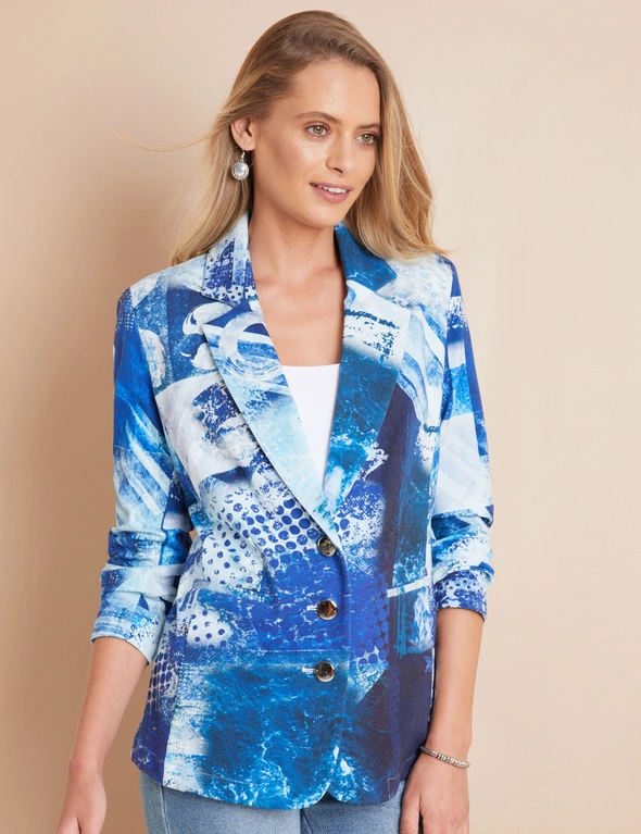 W.Lane Abstract Knit Blazer, hi-res image number null