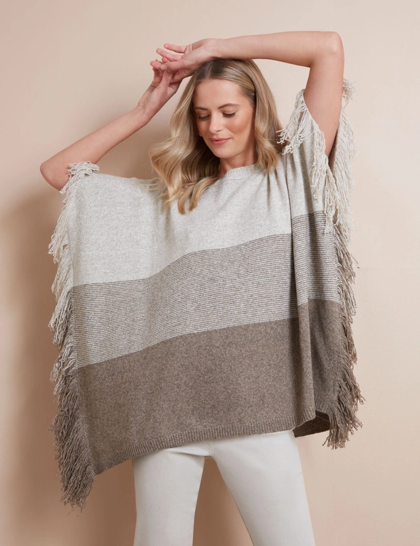 W.Lane Frill Knit Poncho, hi-res image number null