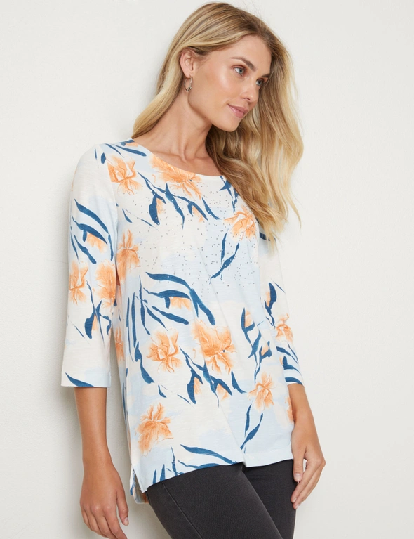 W.Lane Hotfix Printed Knit Top, hi-res image number null