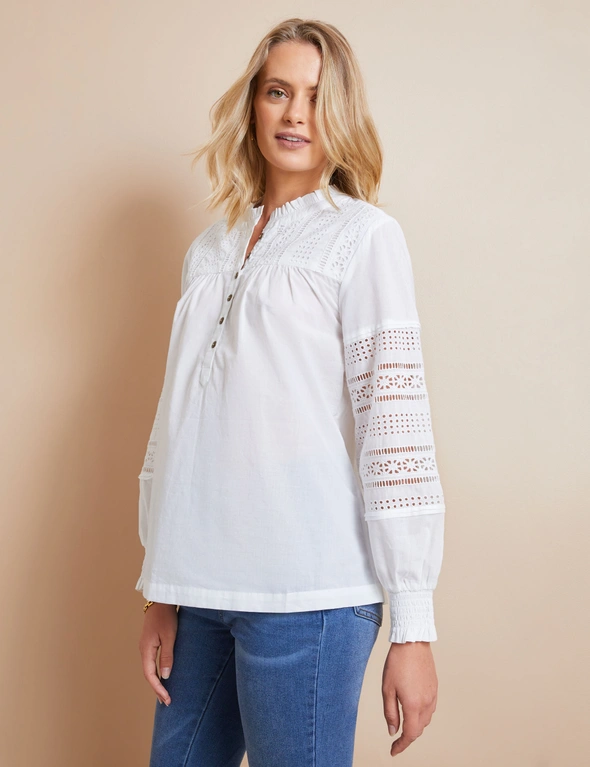 W.Lane Hollow Embroidery Top, hi-res image number null