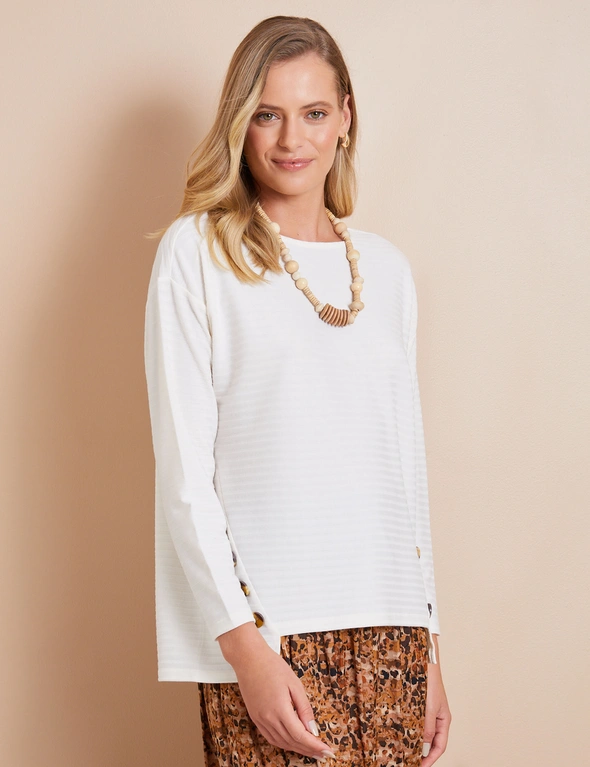 W.Lane Button Rib Knit Top, hi-res image number null