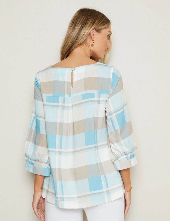 W.Lane Linen Check Top, hi-res image number null