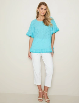 W.Lane Embroidery Frill Top