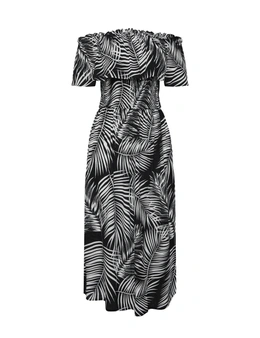 W.Lane Shirred Print Dress