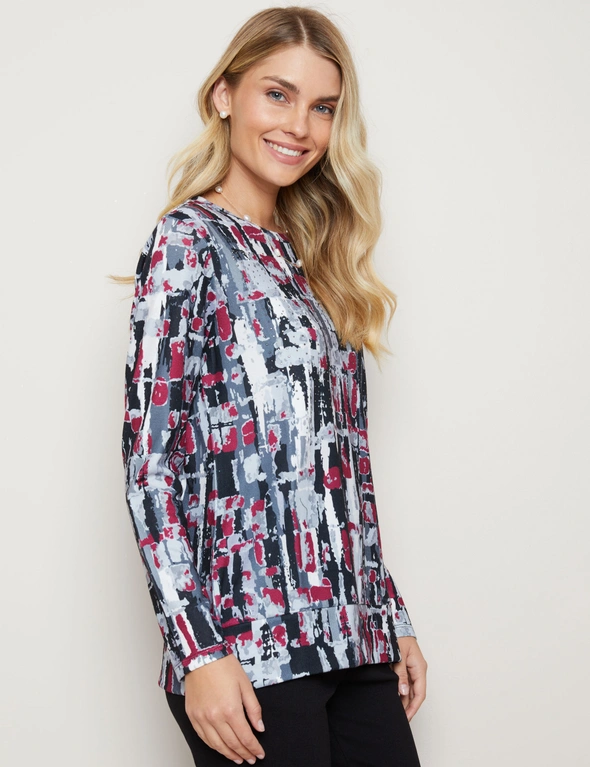 W.Lane Hotfix Print Knit Top, hi-res image number null