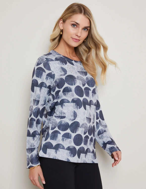 W.Lane Hotfix Print Knit Top, hi-res image number null