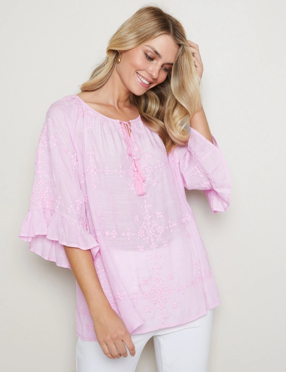 W.Lane Embroidery Tunic Top, hi-res image number null